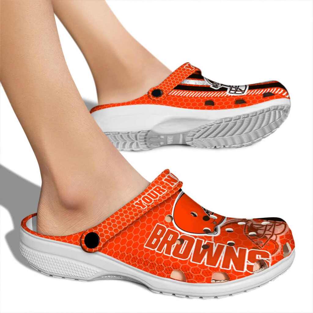 Custom Cleveland Browns Contrasting Stripes ClogTVC1801985 - Image 2