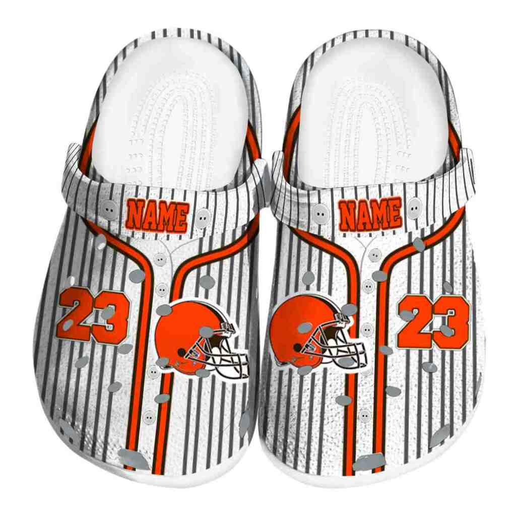 Custom Cleveland Browns Pinstripe Pattern ClogTVC1801985