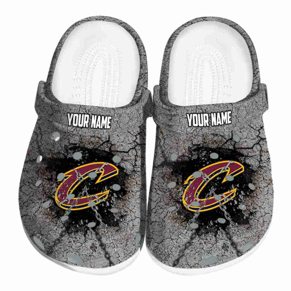Custom Cleveland Cavaliers Cracked Ground Texture ClogTVC1801916