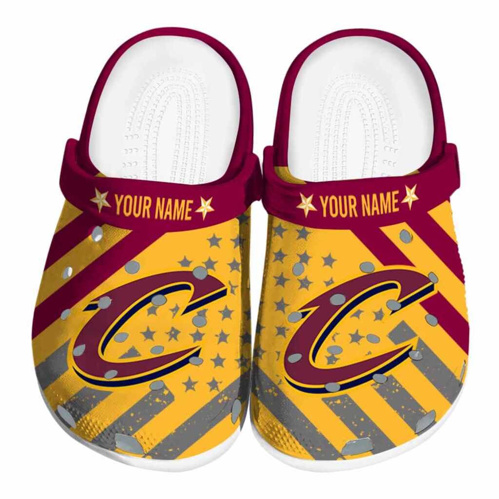 Custom Cleveland Cavaliers Star-Spangled Graphic ClogTVC1801916