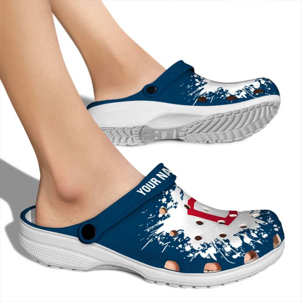 Custom Cleveland Guardians Splatter Background ClogTVC180108 - Image 2