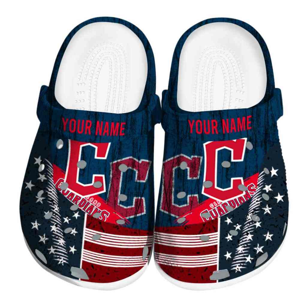 Custom Cleveland Guardians Star-Spangled Side Pattern ClogTVC180108