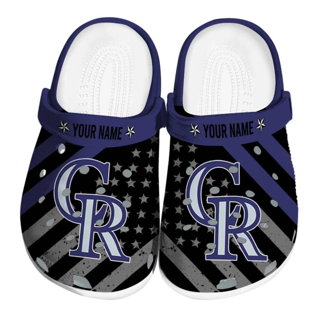 Custom Colorado Rockies Star-Spangled Graphic ClogTVC180103