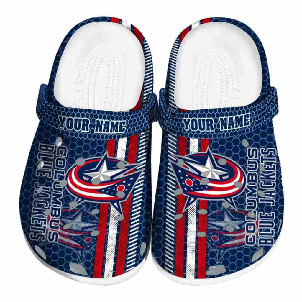 Custom Columbus Blue Jackets Contrasting Stripes ClogTVC1801865