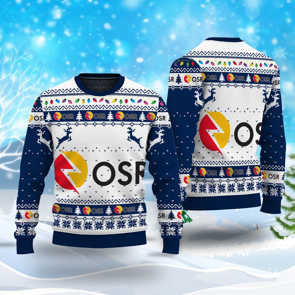 Custom Company Logo Image Reindeer Xmas Sweatshirt, Christmas Gift For Men Women Kid - Image 4