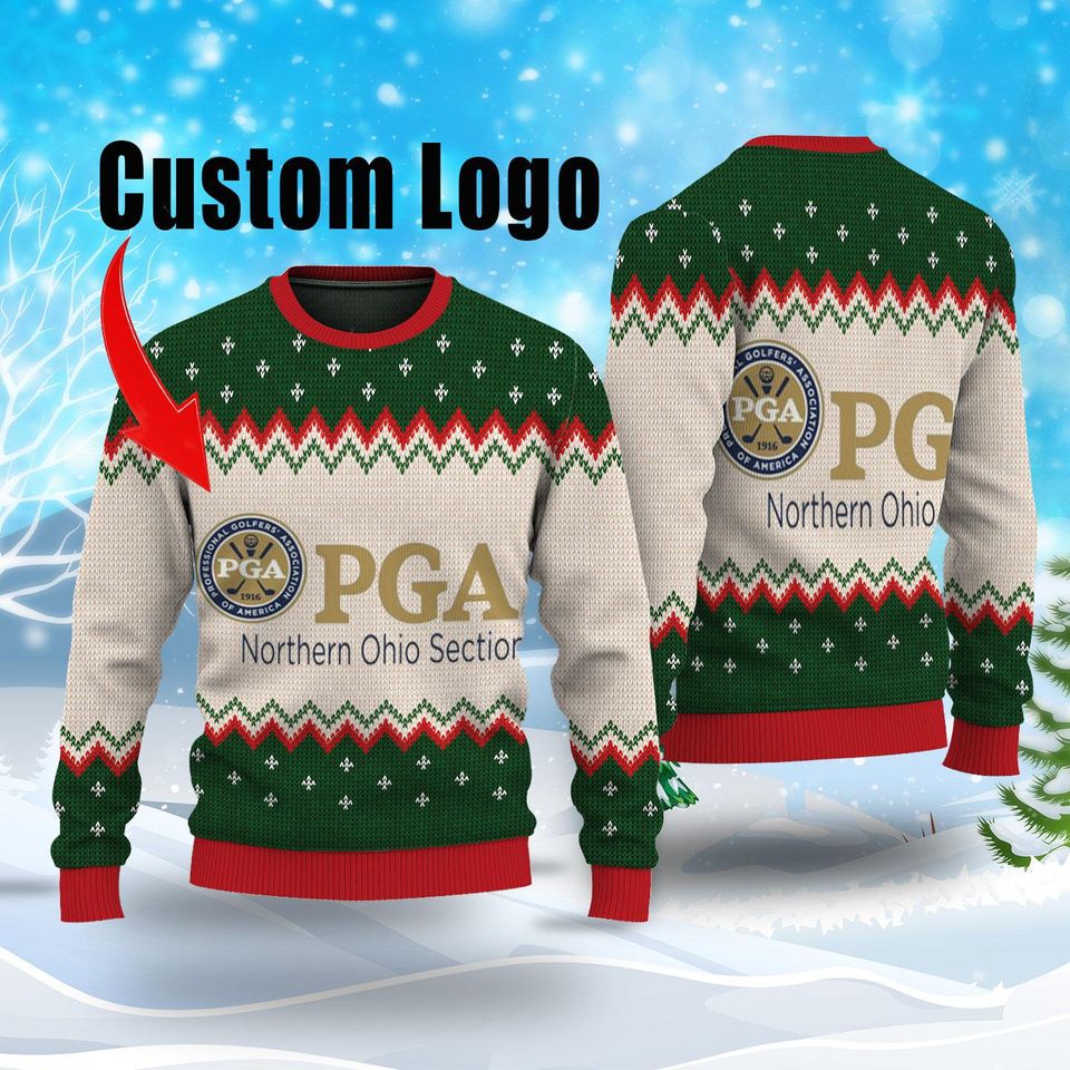 Custom Company Logo Ugly Christmas Sweater