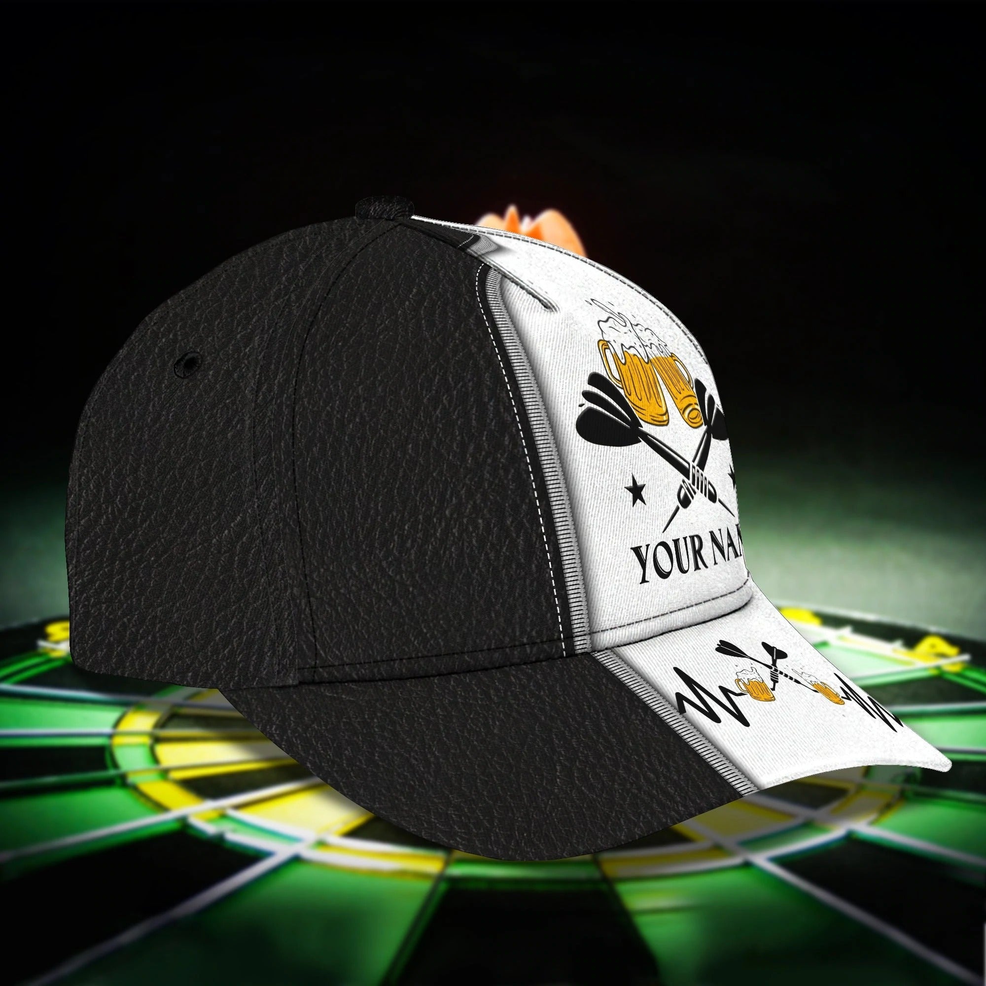 Custom Cool Dart Cap For Dart Boy Girl, Dart And Beer Baseball 3D Cap Hat, To Husband Darter Cap Hat Trucker Hats Custom Hats Gifts For Men & Women