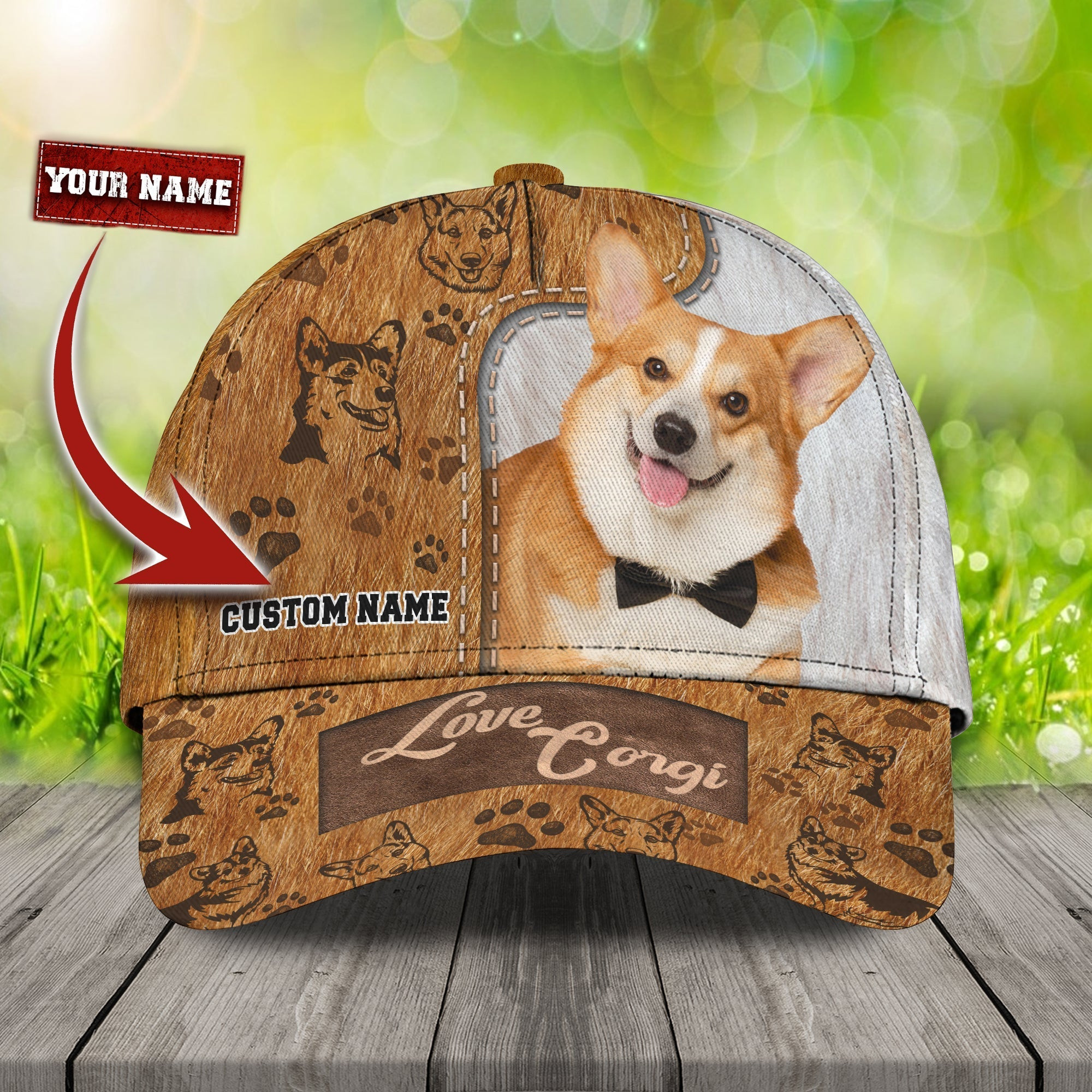 Custom Corgi Name Cap Trucker Hats Custom Hats Gifts For Men & Women
