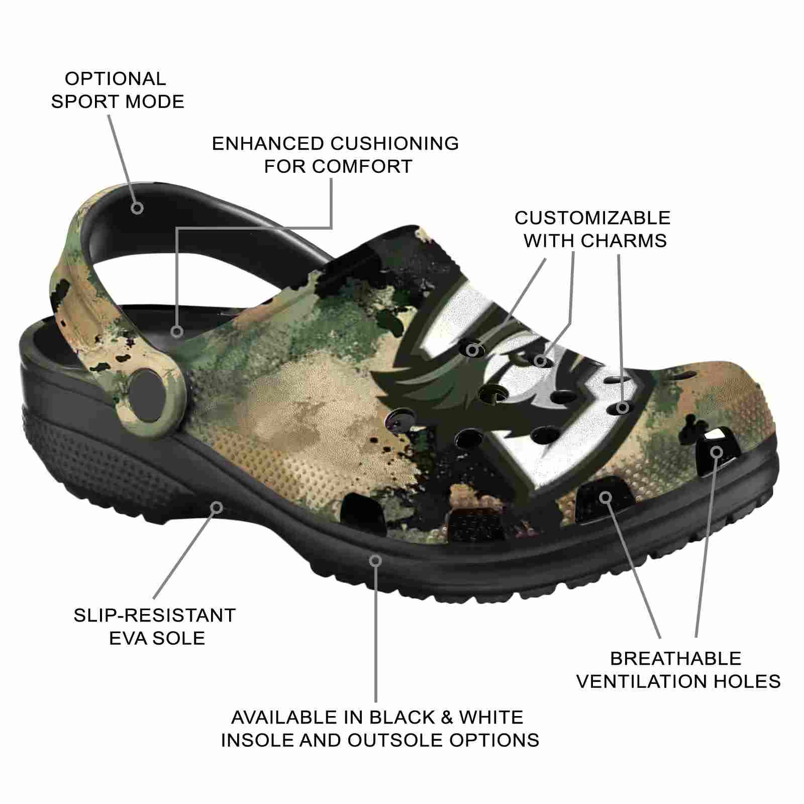 Custom Creighton Bluejays Camouflage Craze ClogTVC1801766 - Image 5