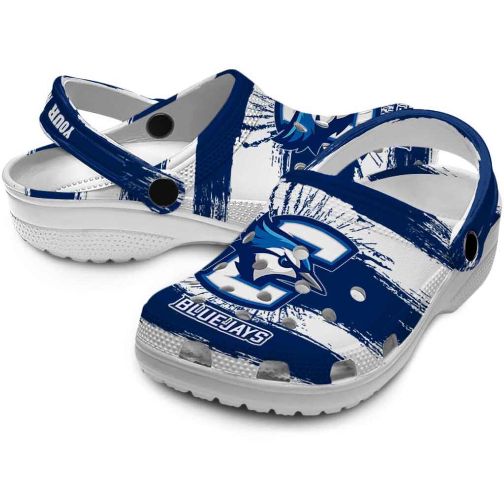 Custom Creighton Bluejays Paint Splatter Graphics ClogTVC1801722 - Image 3