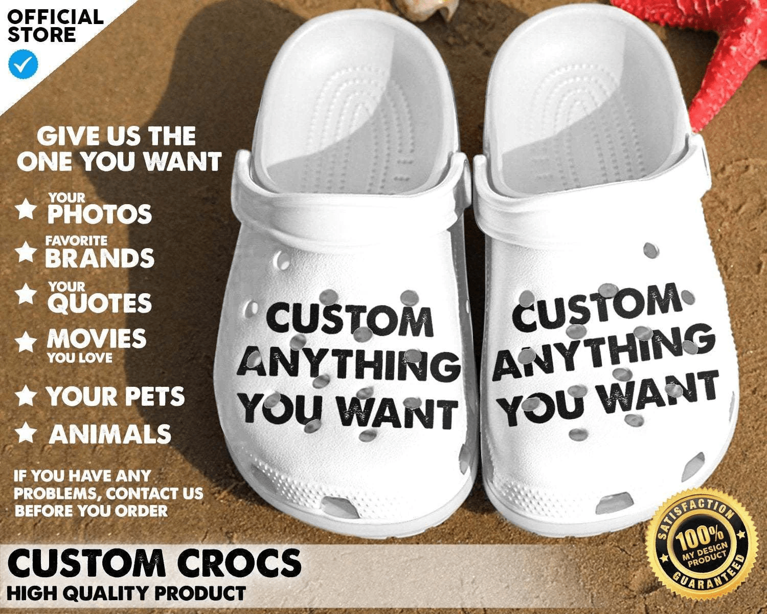 Custom Crocs Anything you want - Crocs Crocband Clogs Shoes For Men Women