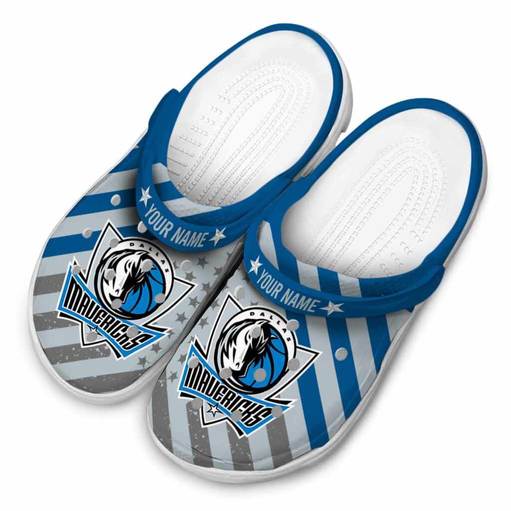 Custom Dallas Mavericks Star-Spangled Graphic ClogTVC1801682 - Image 4