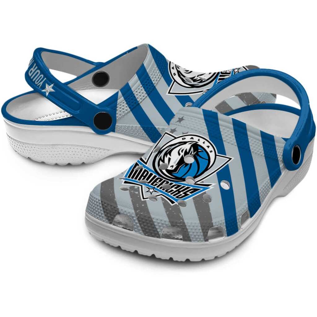 Custom Dallas Mavericks Star-Spangled Graphic ClogTVC1801682 - Image 3