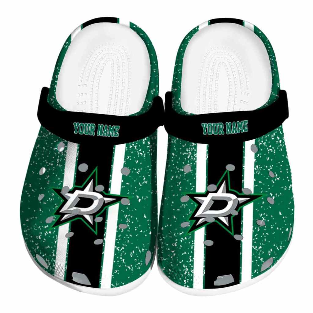 Custom Dallas Stars Vertical Stripes ClogTVC1801872
