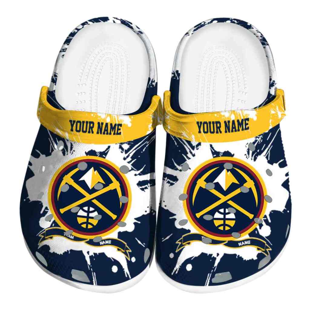 Custom Denver Nuggets Splatter Pattern ClogTVC1801683
