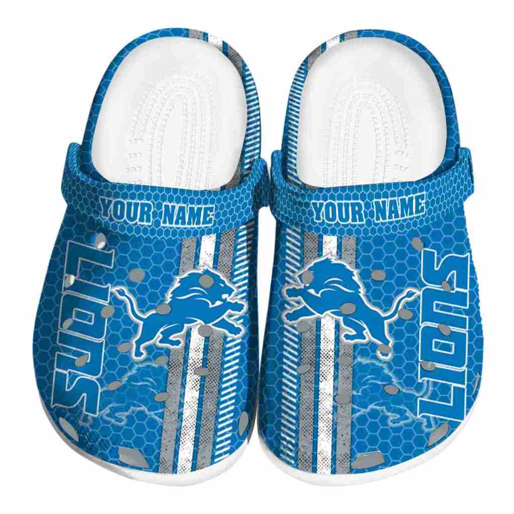 Custom Detroit Lions Contrasting Stripes ClogTVC1801145