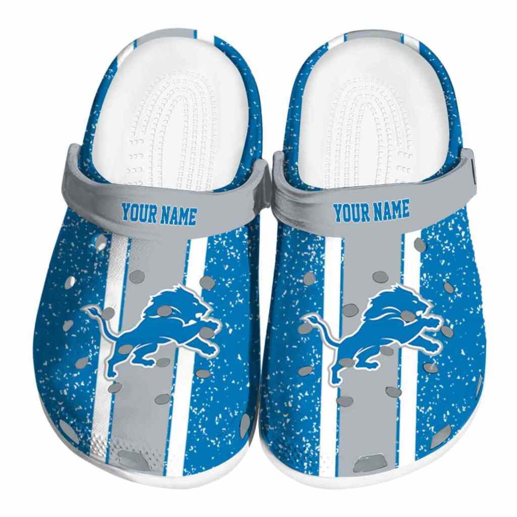 Custom Detroit Lions Vertical Stripes ClogTVC1801144