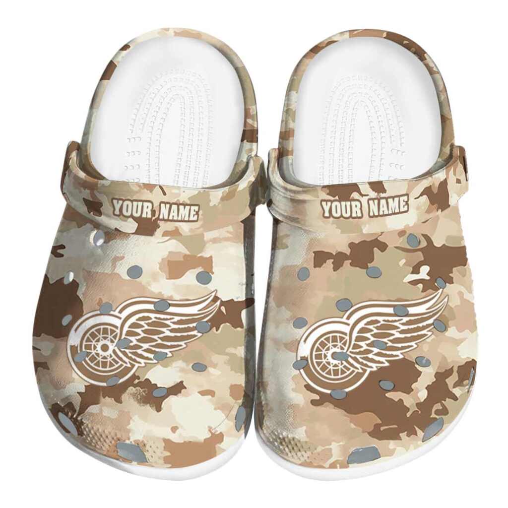 Custom Detroit Red Wings Desert Camo ClogTVC1801889