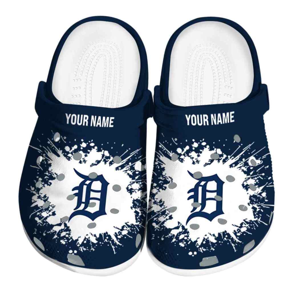 Custom Detroit Tigers Splatter Background ClogTVC1801989