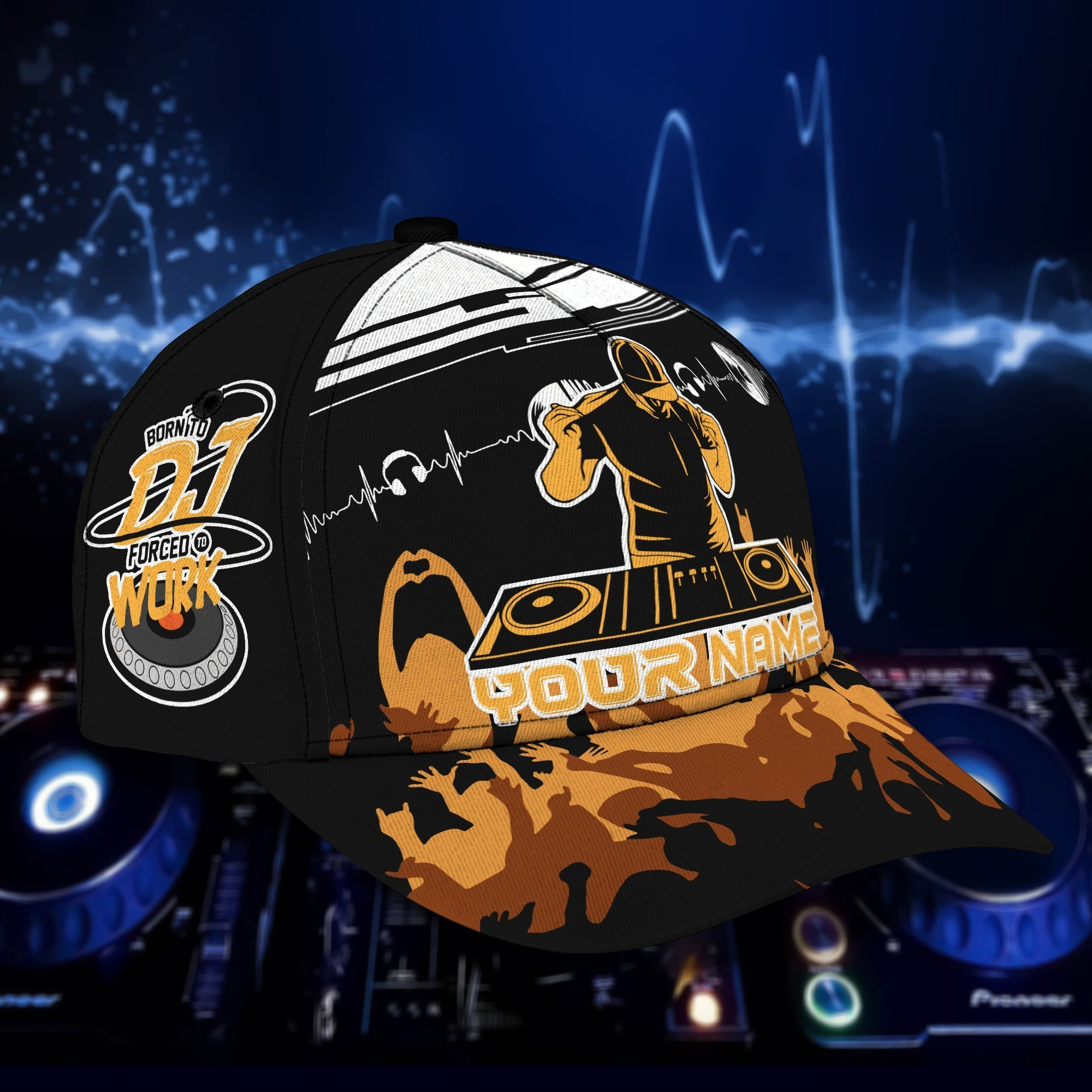 Custom DJ Classic Cap - Personalized Name DJ Hat Gift for Music Lover Trucker Hats Custom Hats Gifts For Men & Women