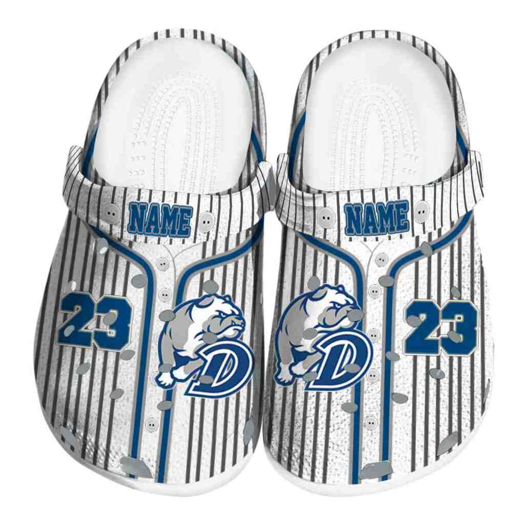 Custom Drake Bulldogs Pinstripe Pattern ClogTVC1801830