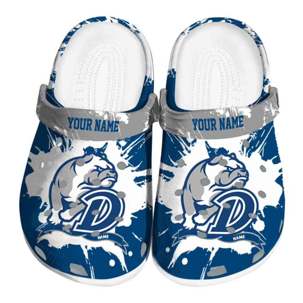 Custom Drake Bulldogs Splatter Pattern ClogTVC1801723