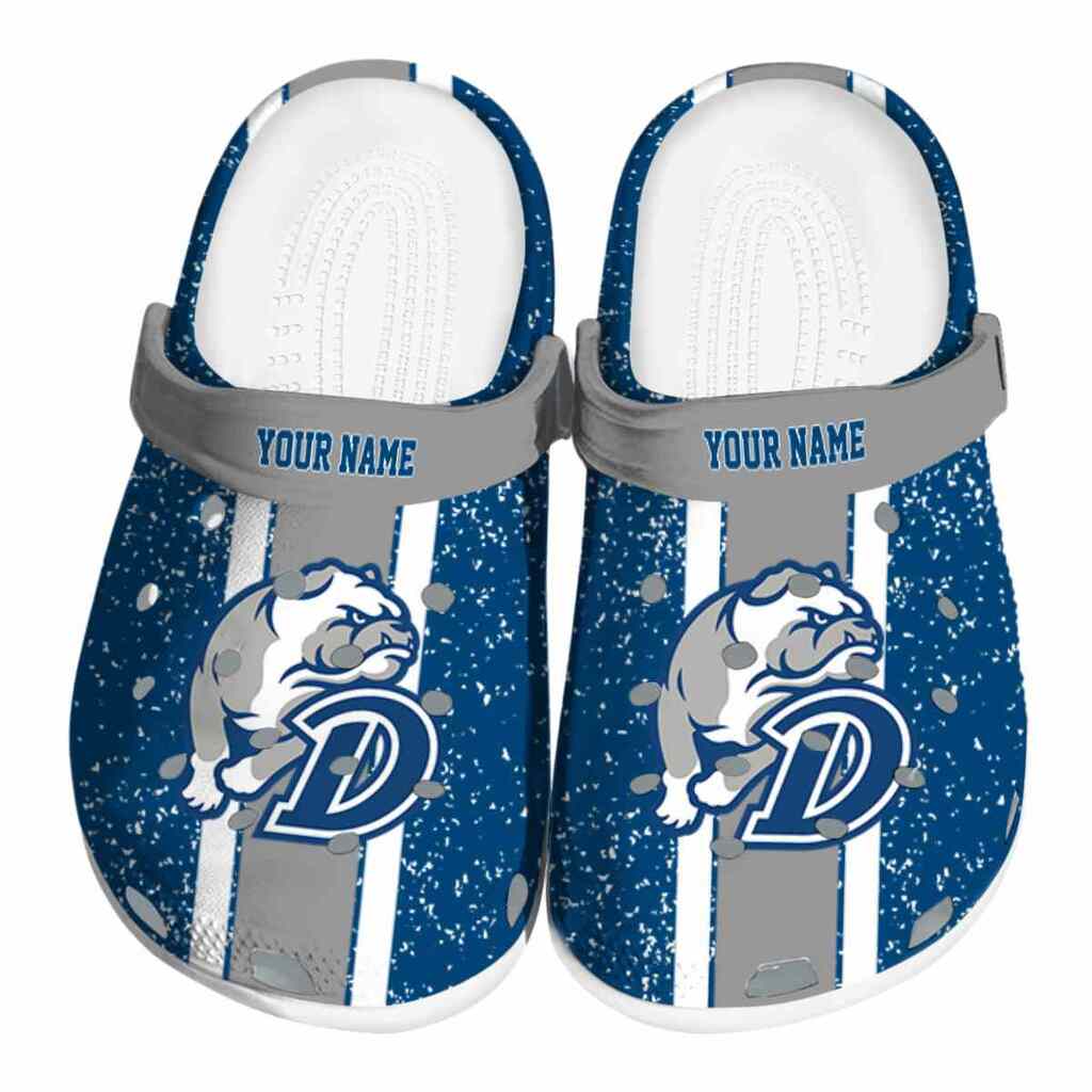 Custom Drake Bulldogs Vertical Stripes ClogTVC1801830