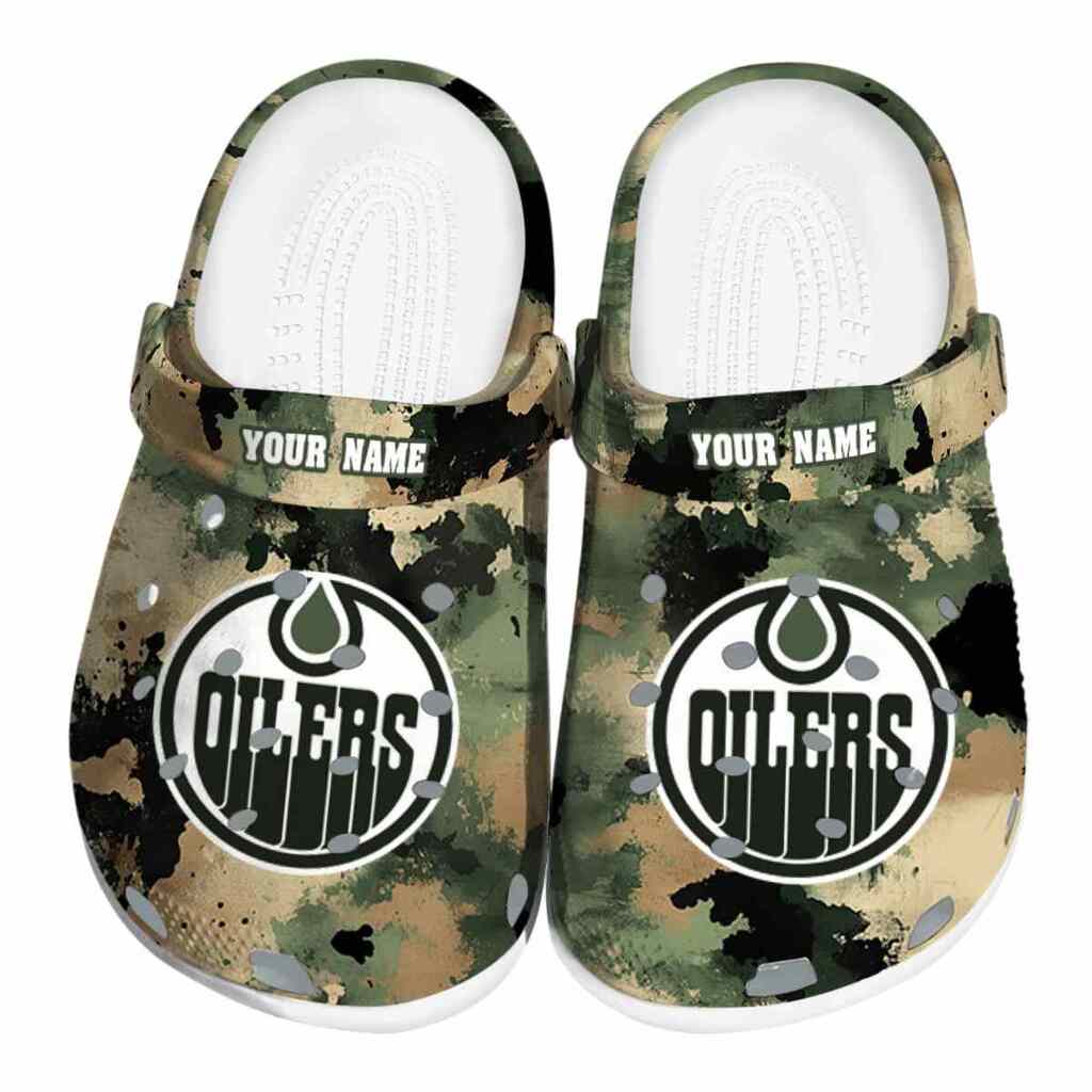 Custom Edmonton Oilers Camouflage Craze ClogTVC1801889