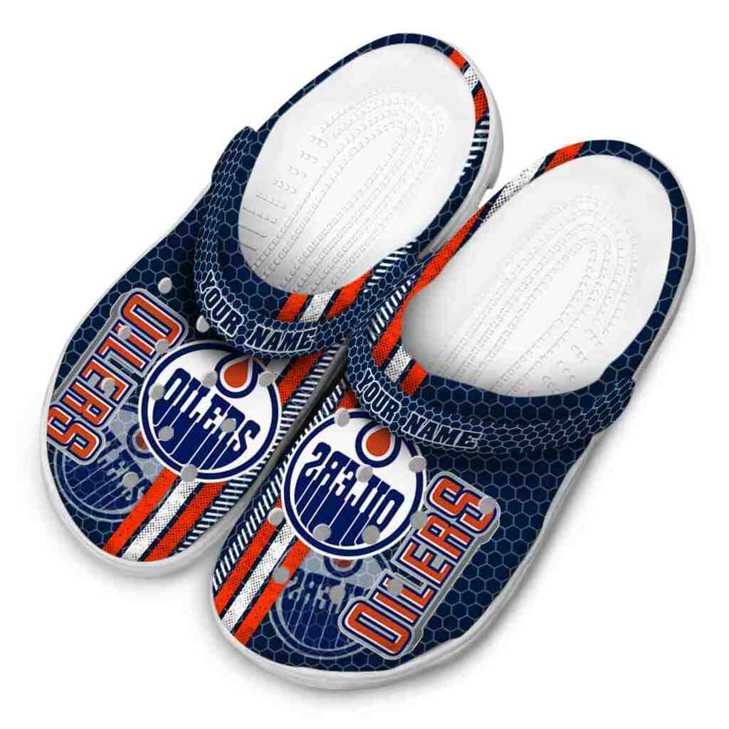 Custom Edmonton Oilers Contrasting Stripes ClogTVC1801888 - Image 4