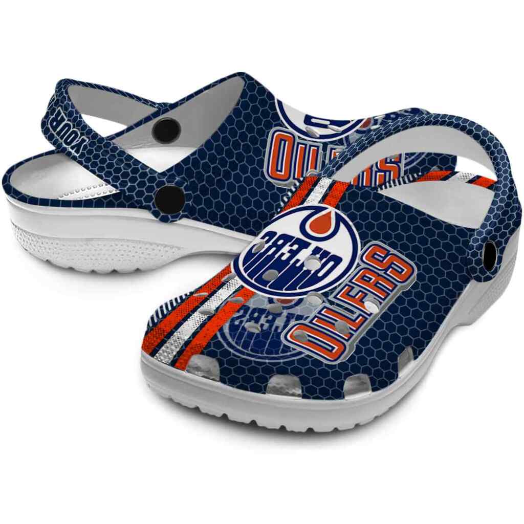 Custom Edmonton Oilers Contrasting Stripes ClogTVC1801888 - Image 3