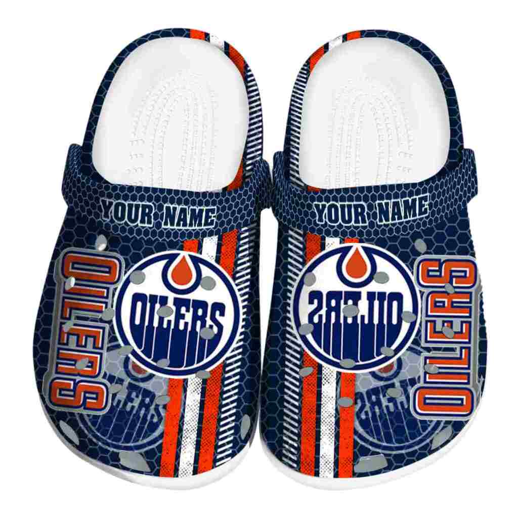 Custom Edmonton Oilers Contrasting Stripes ClogTVC1801888