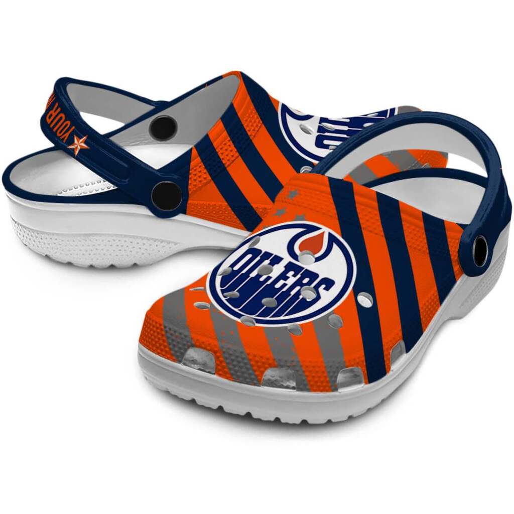 Custom Edmonton Oilers Star-Spangled Graphic ClogTVC1801888 - Image 3