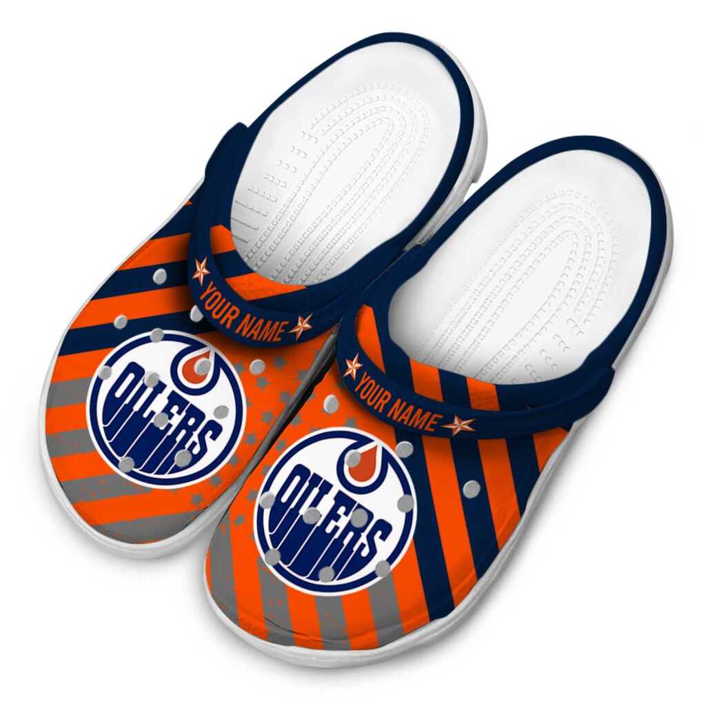 Custom Edmonton Oilers Star-Spangled Graphic ClogTVC1801888 - Image 4
