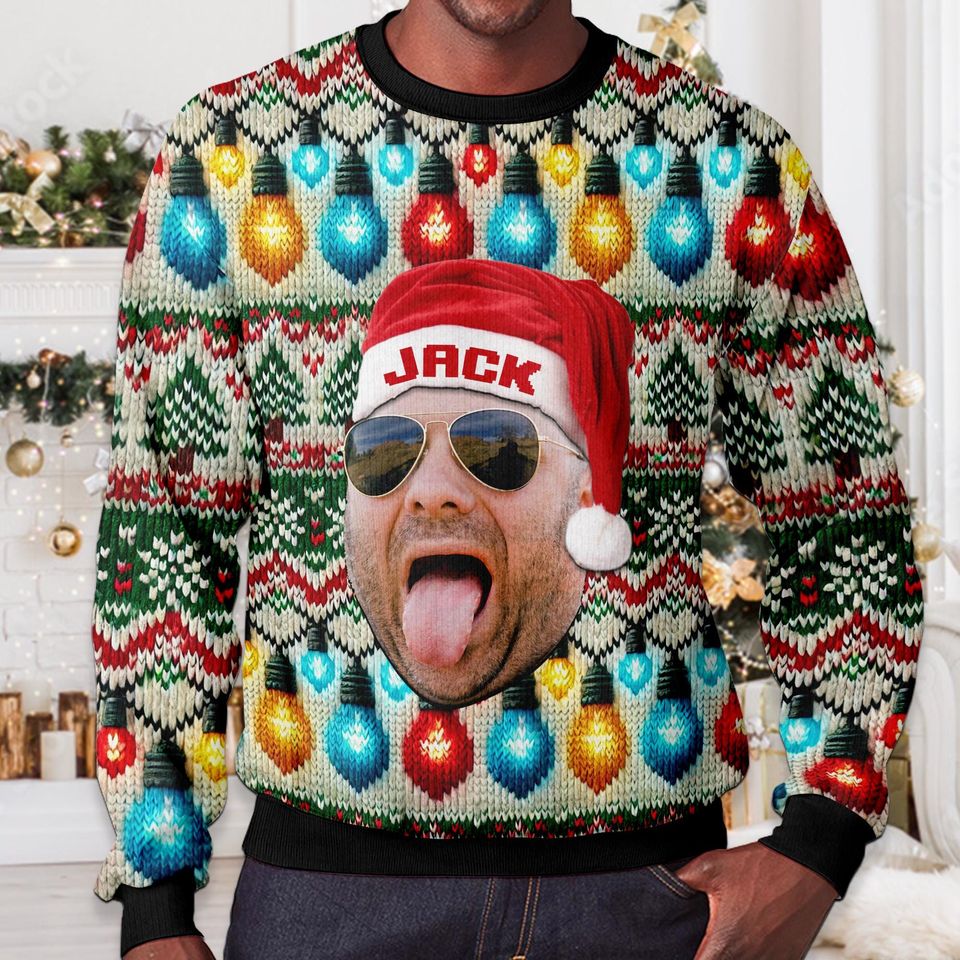 Custom Face Christmas Family Silly Xmas Leds, Personalized Family Photo