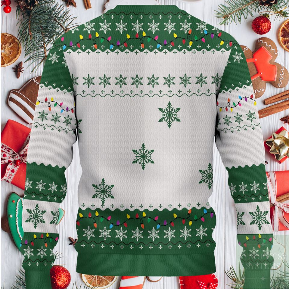 Custom Face Christmas Family Xmas Leds, Personalized Family Photo Ugly Sweater, Christmas Sweatshirt - Image 4