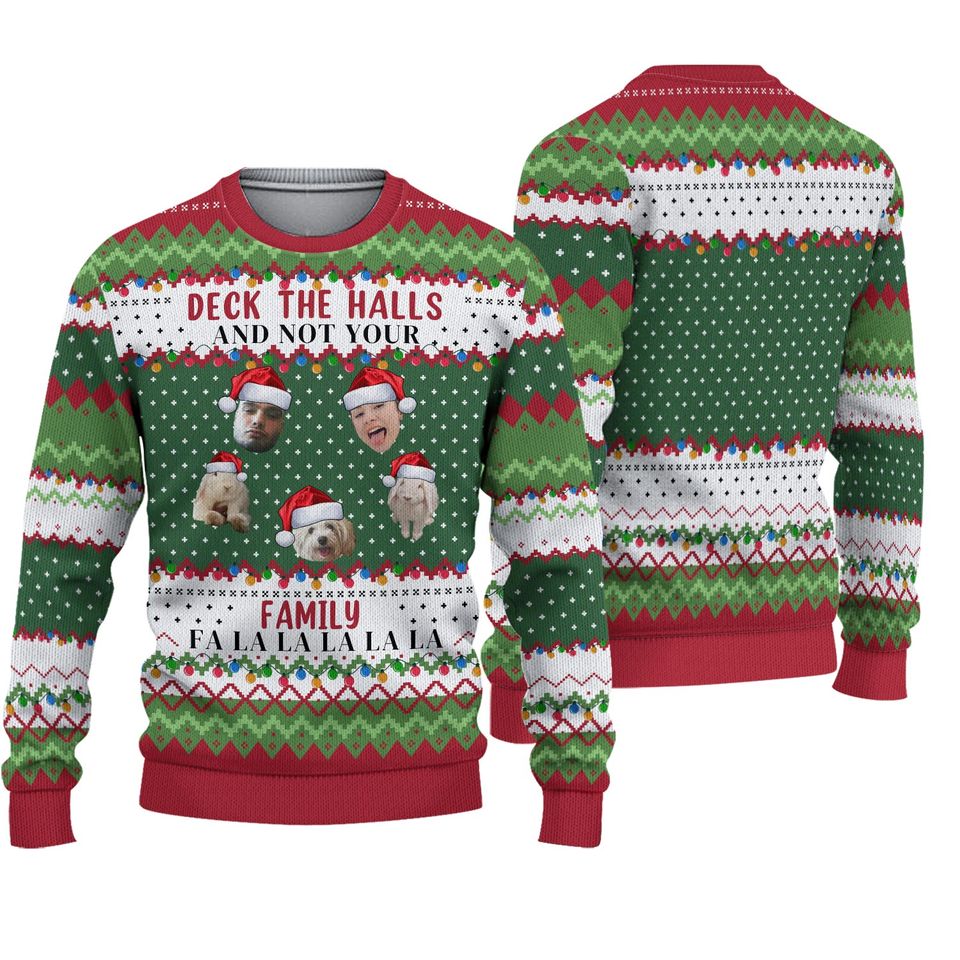 Custom Face Christmas Family Xmas Sweater