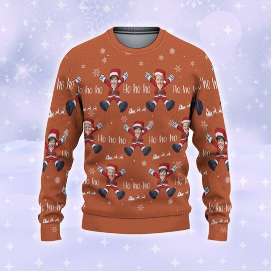 Custom Face Christmas Santa Claus Orange - Image 6