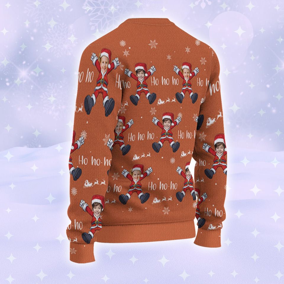 Custom Face Christmas Santa Claus Orange - Image 3
