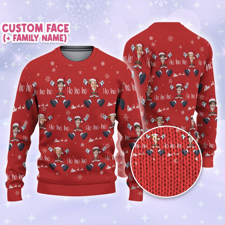 Custom Face Christmas Santa Claus Red