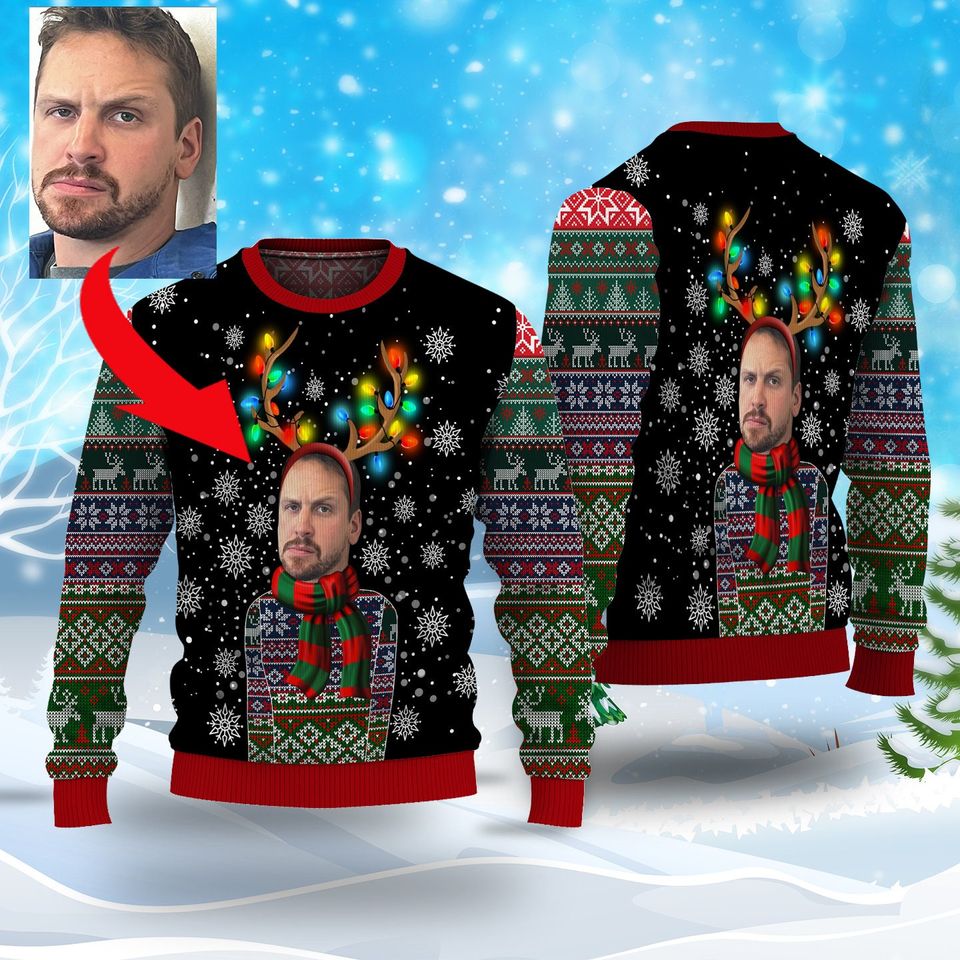 Custom Face Christmas Sweater - Personalized Holiday Apparel