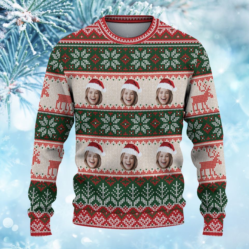 Custom face Ugly Christmas Sweater 2025