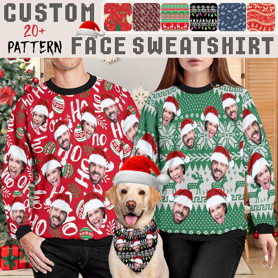 Custom Face Ugly Christmas Sweater: Personalized Photo Sweatshirt