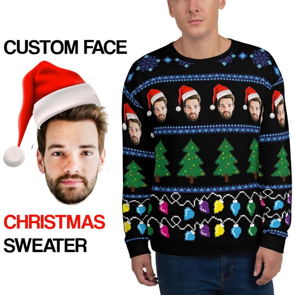 Custom Faces Ugly Christmas Sweater Funny Sweatshirts