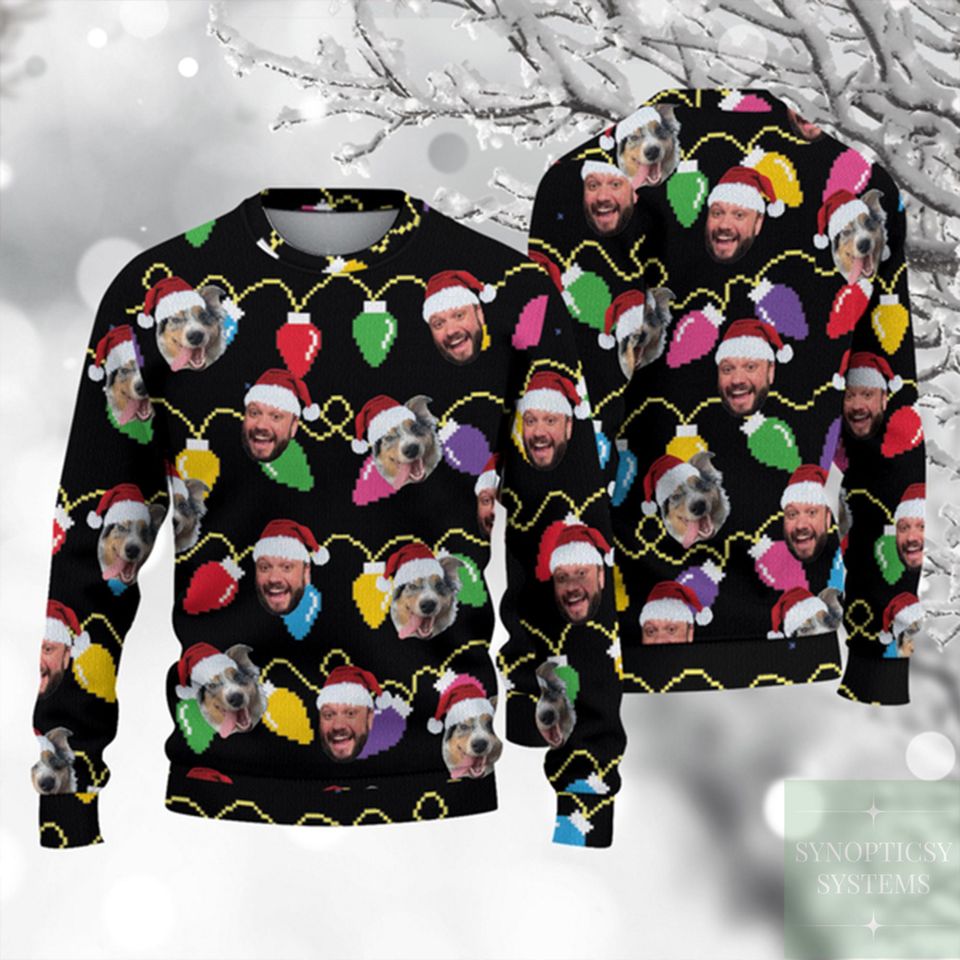 Custom Family Photo Ugly Sweater, Custom Ugly Christmas Sweater, Christmas Sweatshirt