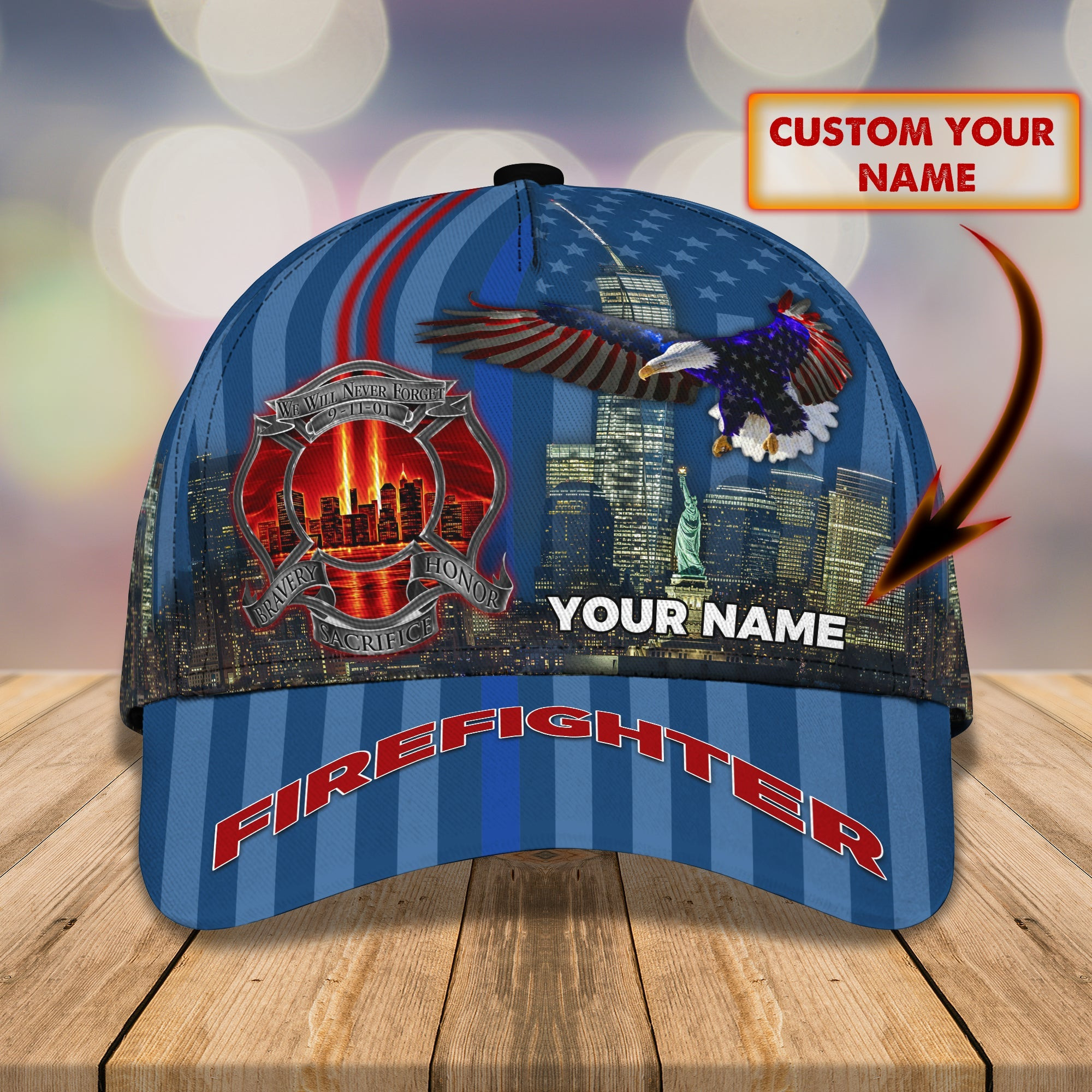 Custom Firefighter Cap - Personalized Name - Classic Style Trucker Hats Custom Hats Gifts For Men & Women