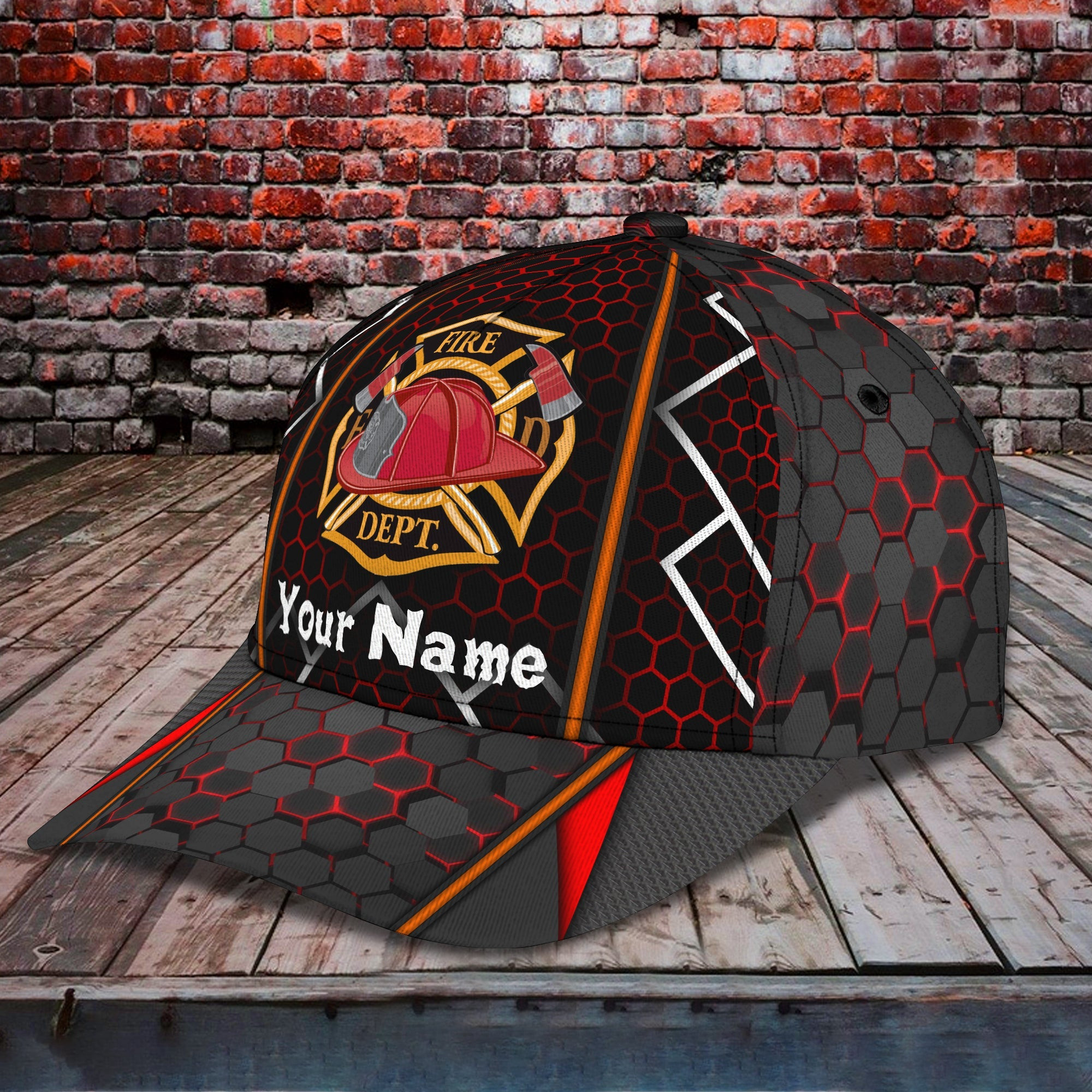Custom Firefighter Cap - Personalized Name  Hat Trucker Hats Custom Hats Gifts For Men & Women