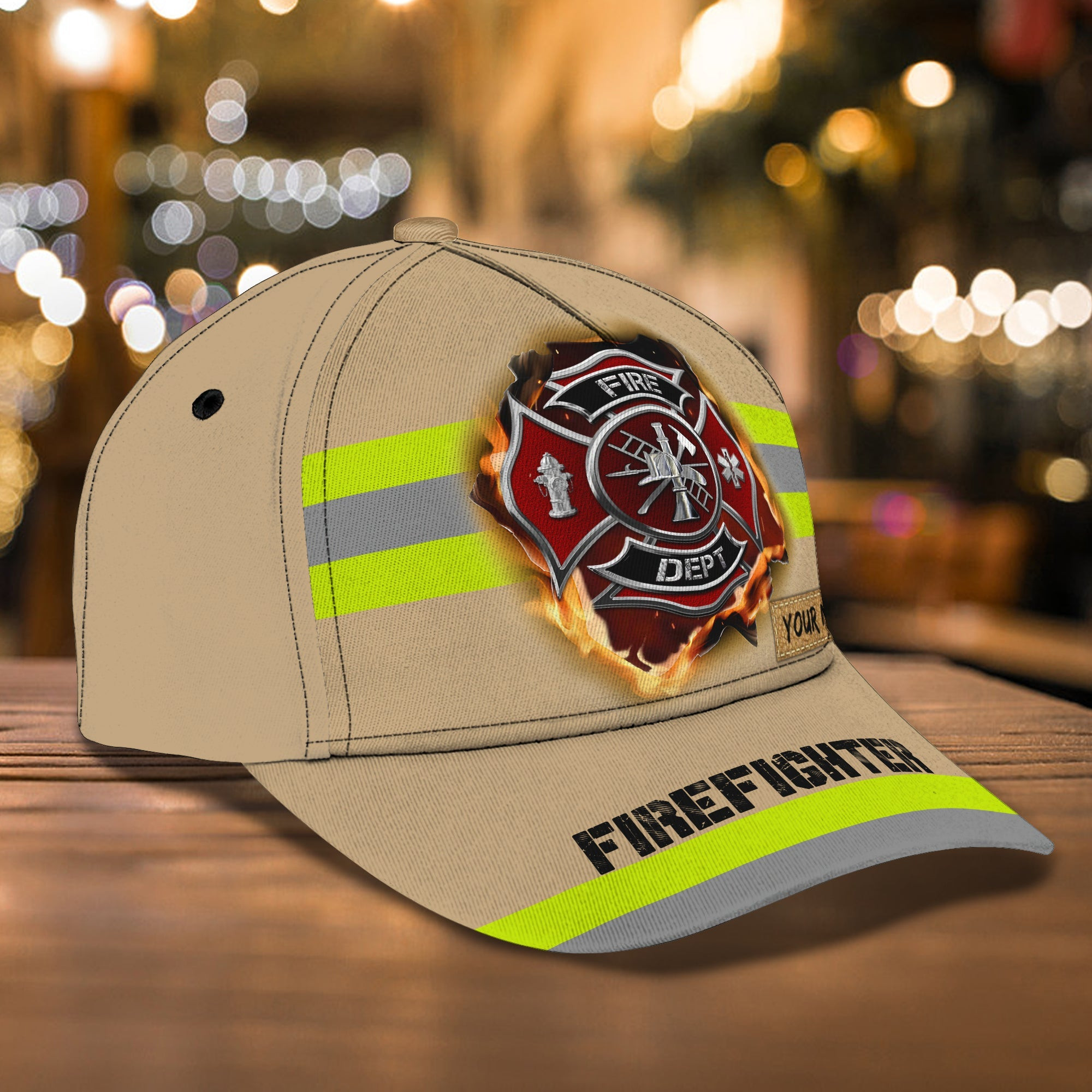 Custom Firefighter Cap - Personalized Name  Hat Trucker Hats Custom Hats Gifts For Men & Women