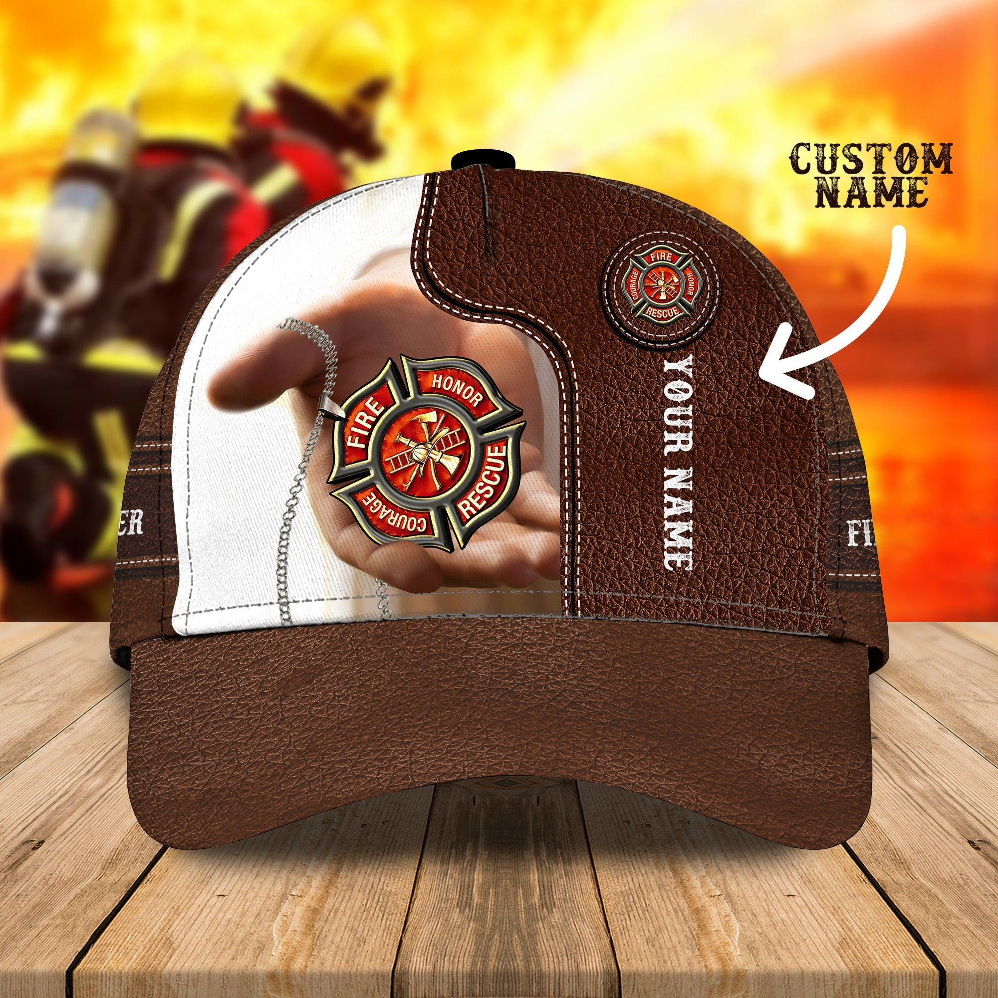 Custom Firefighter Cap - Personalized Name  Hat Trucker Hats Custom Hats Gifts For Men & Women