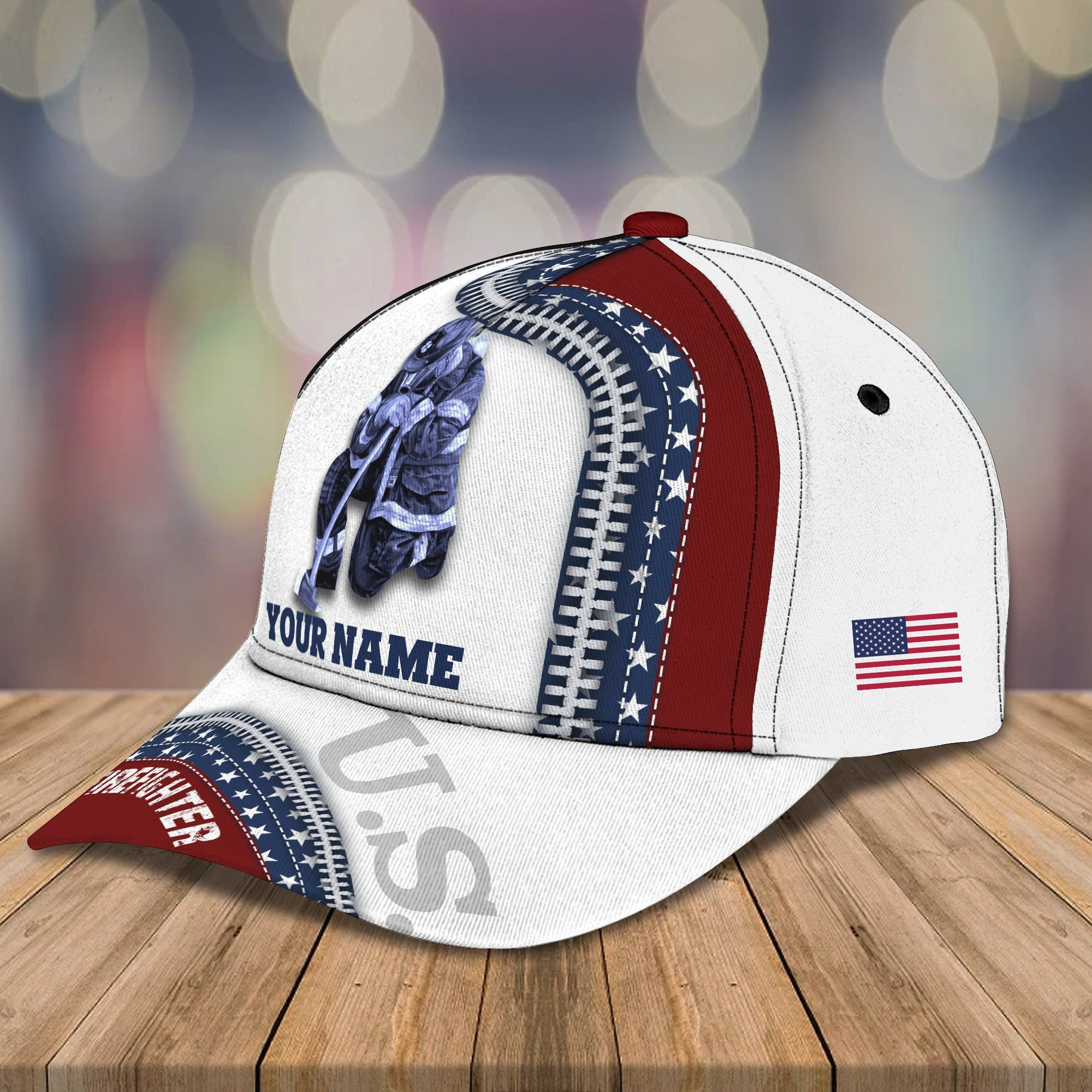 Custom Firefighter Cap: Personalized Name Hat For Heroes Trucker Hats Custom Hats Gifts For Men & Women