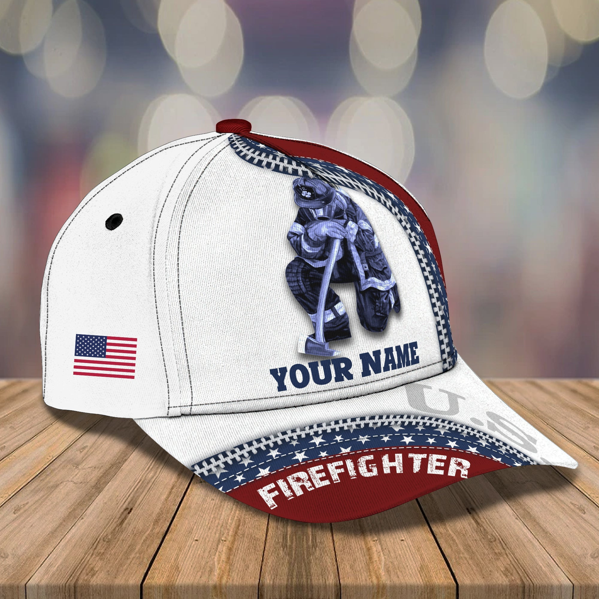 Custom Firefighter Cap: Personalized Name Hat For Heroes Trucker Hats Custom Hats Gifts For Men & Women